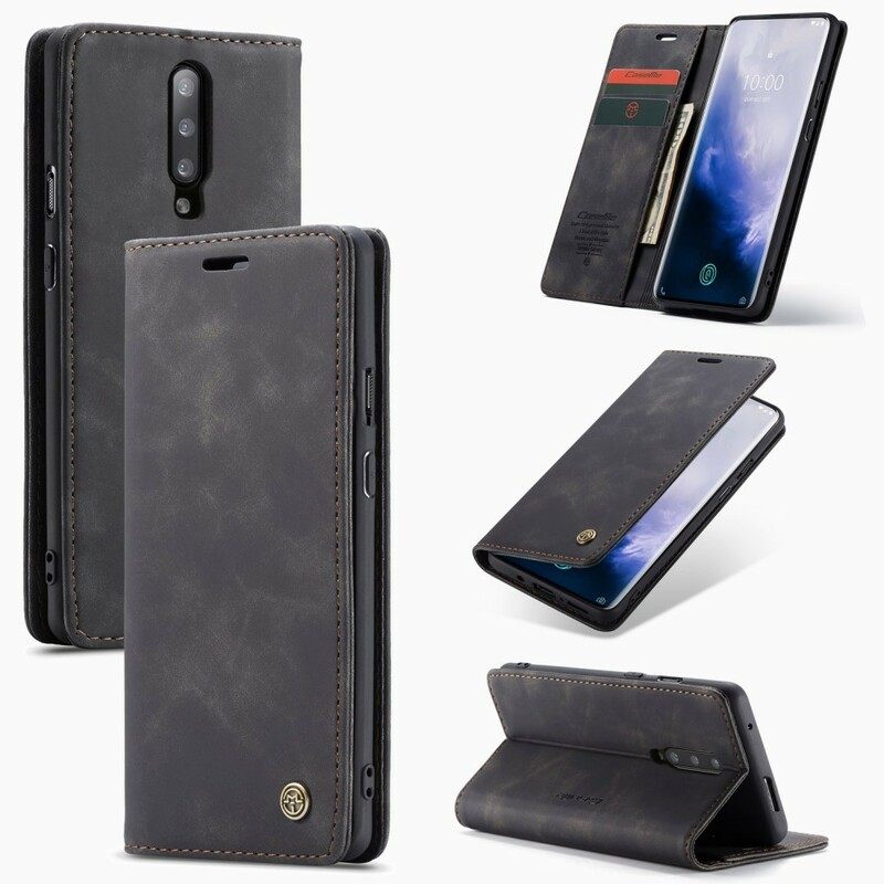 Puhelinkuoret OnePlus 7 Pro Kotelot Flip Caseme Keinonahka