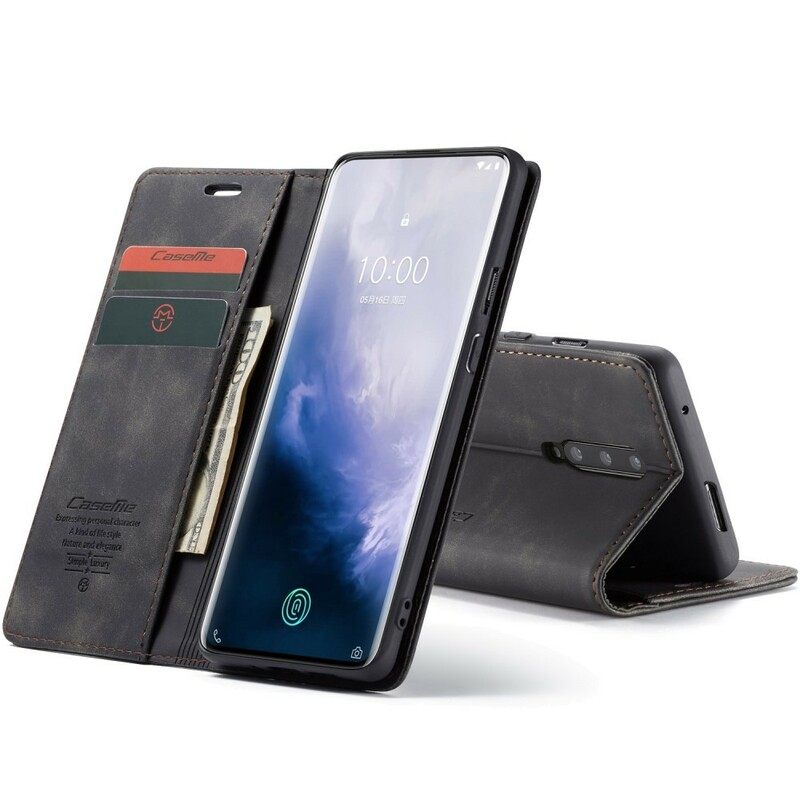 Puhelinkuoret OnePlus 7 Pro Kotelot Flip Caseme Keinonahka