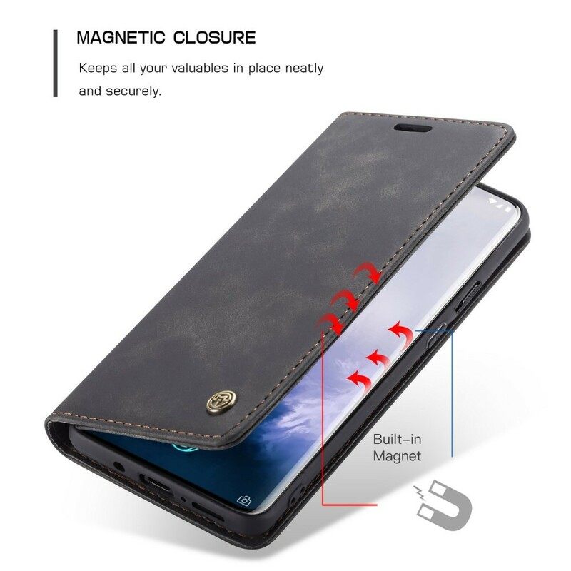 Puhelinkuoret OnePlus 7 Pro Kotelot Flip Caseme Keinonahka