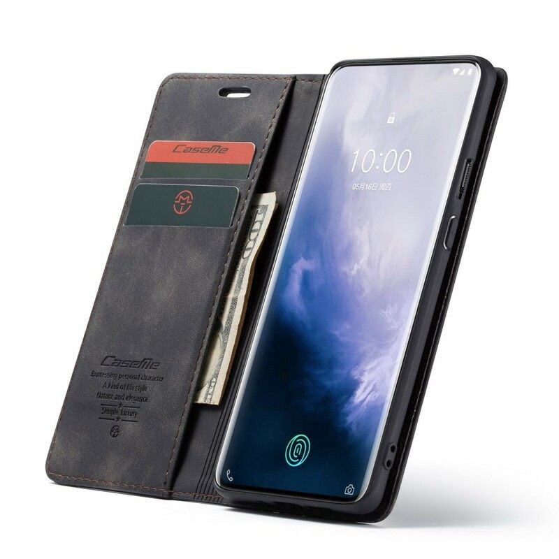 Puhelinkuoret OnePlus 7 Pro Kotelot Flip Caseme Keinonahka