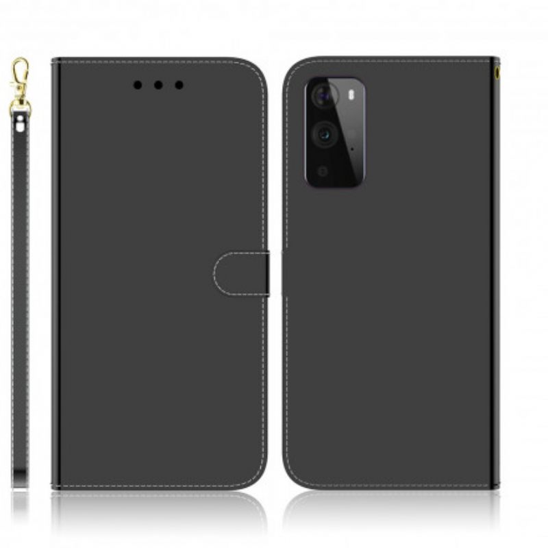 Kotelot OnePlus 9 Pro Keinonahkainen Peilin Kansi