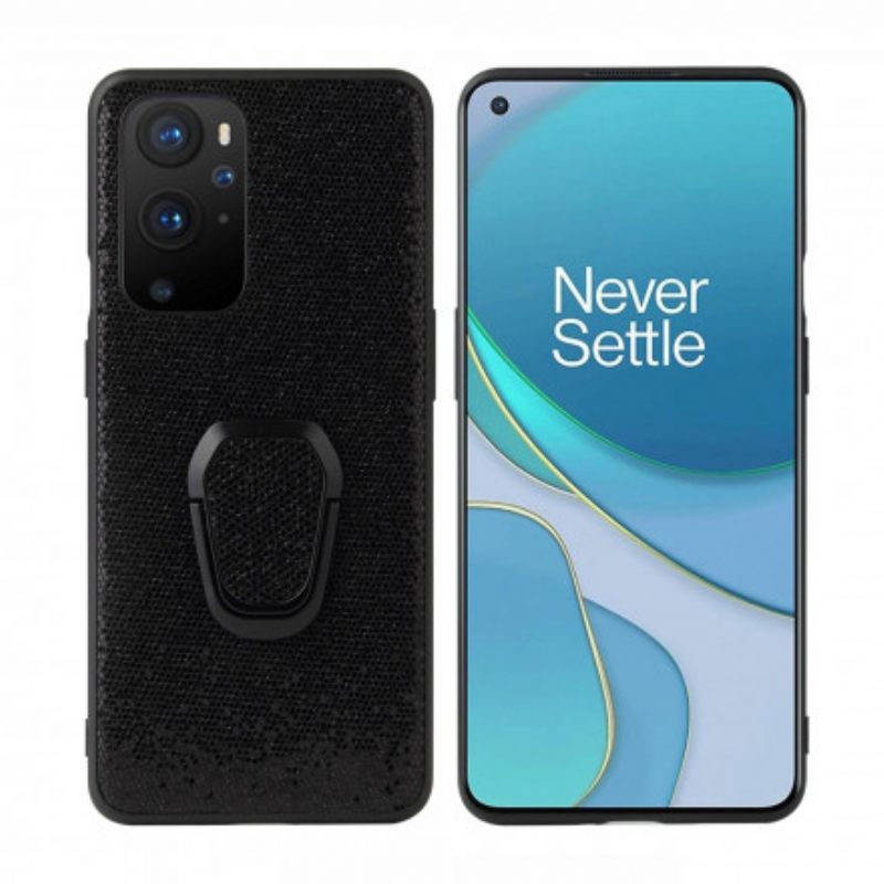 Kuori OnePlus 9 Pro Black Glitter Ring Tuki