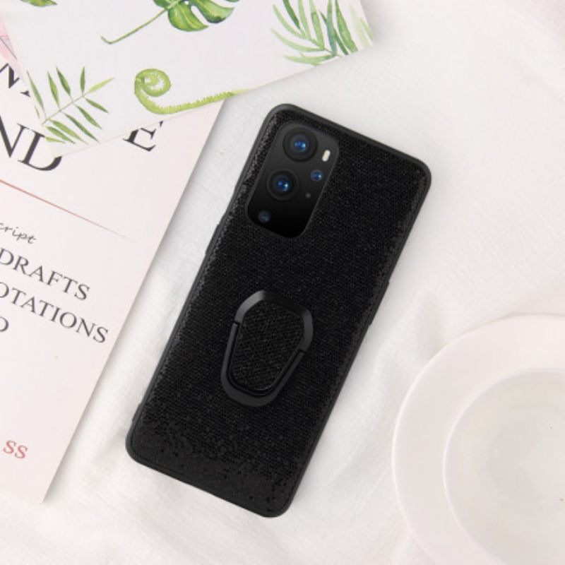 Kuori OnePlus 9 Pro Black Glitter Ring Tuki