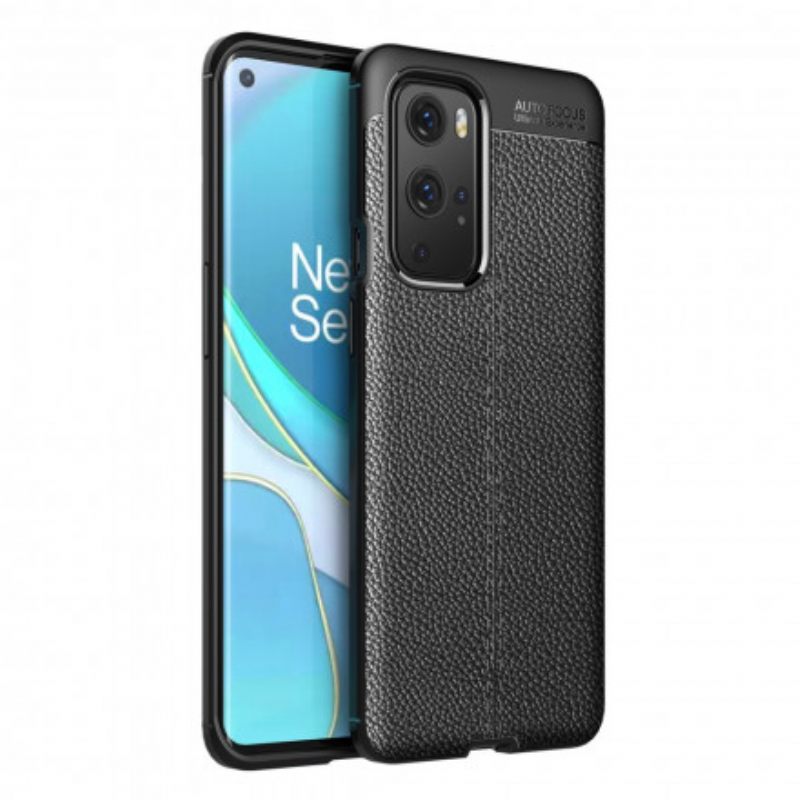 Kuori OnePlus 9 Pro Double Line Litchi Leather Effect