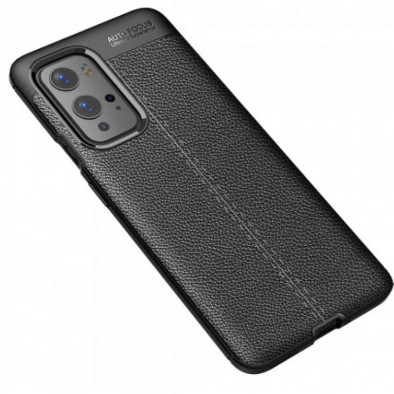 Kuori OnePlus 9 Pro Double Line Litchi Leather Effect