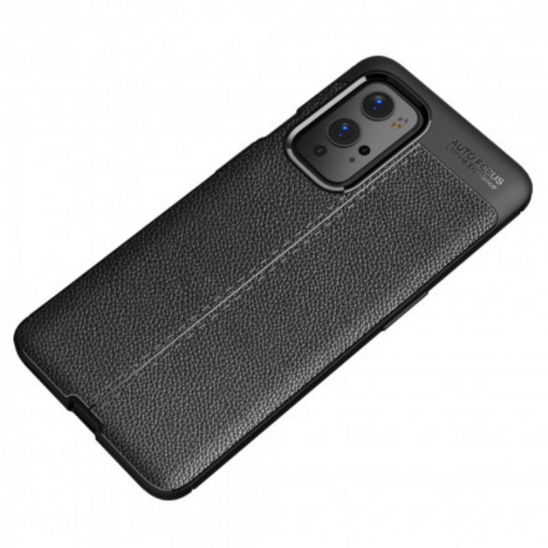 Kuori OnePlus 9 Pro Double Line Litchi Leather Effect