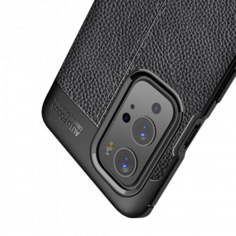 Kuori OnePlus 9 Pro Double Line Litchi Leather Effect