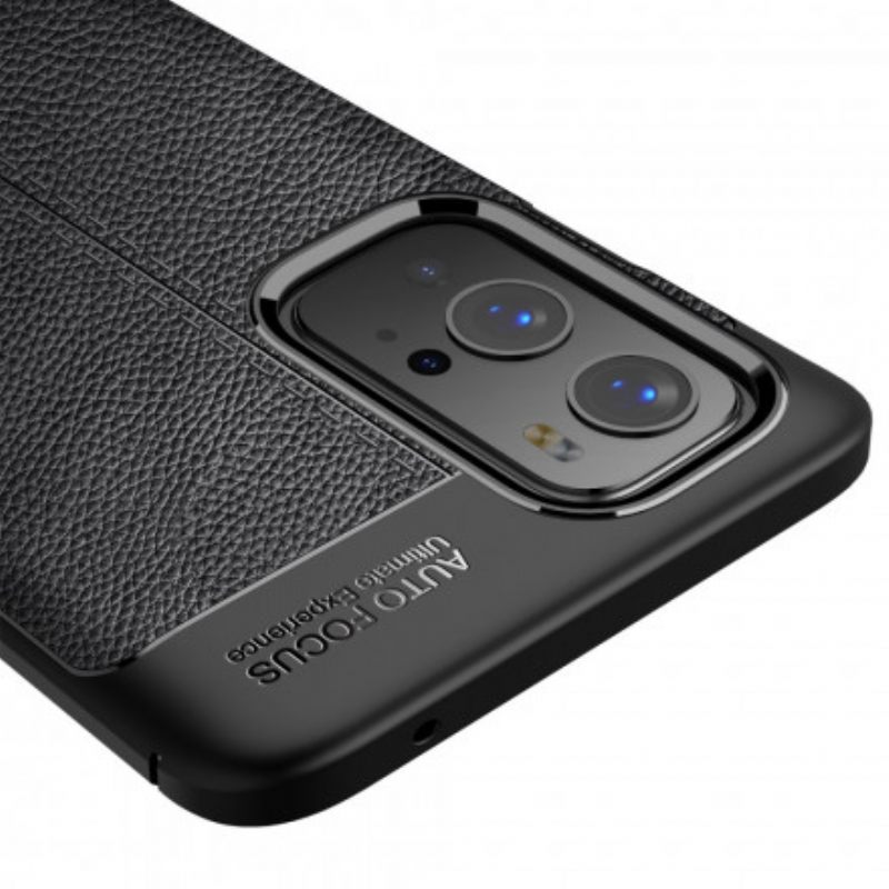 Kuori OnePlus 9 Pro Double Line Litchi Leather Effect