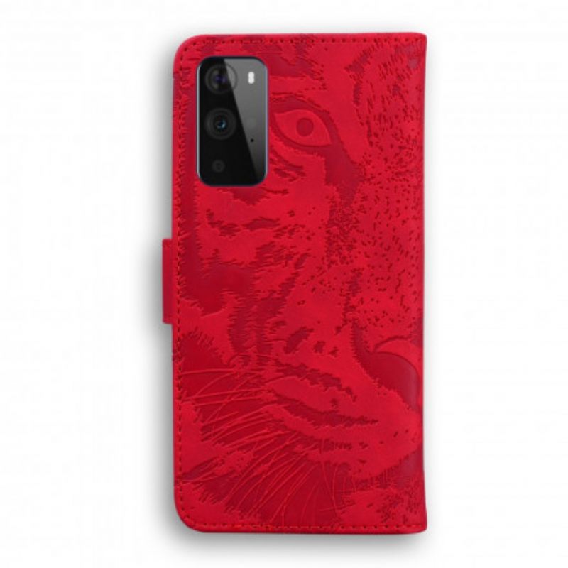 Nahkakotelo OnePlus 9 Pro Tiger Face Print