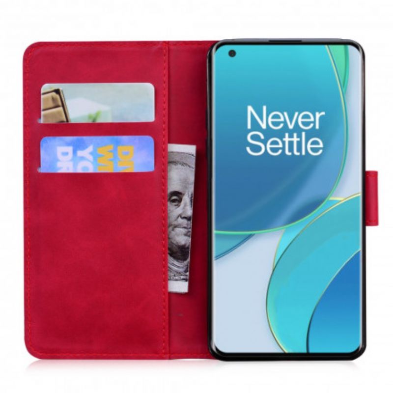 Nahkakotelo OnePlus 9 Pro Tiger Face Print