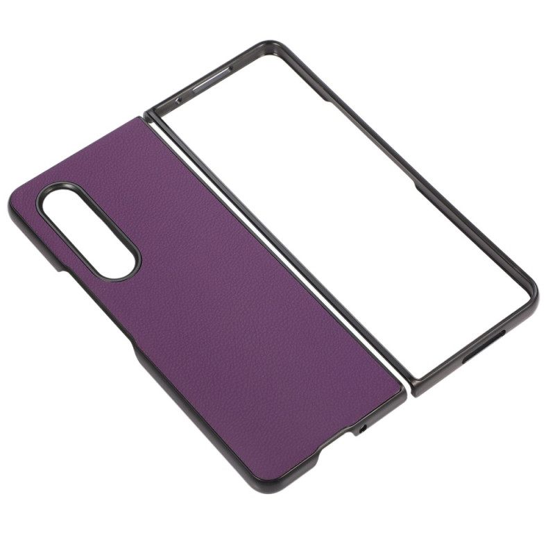 Case Samsung Galaxy Z Fold 4 Keinonahka Litsi Retroefekti