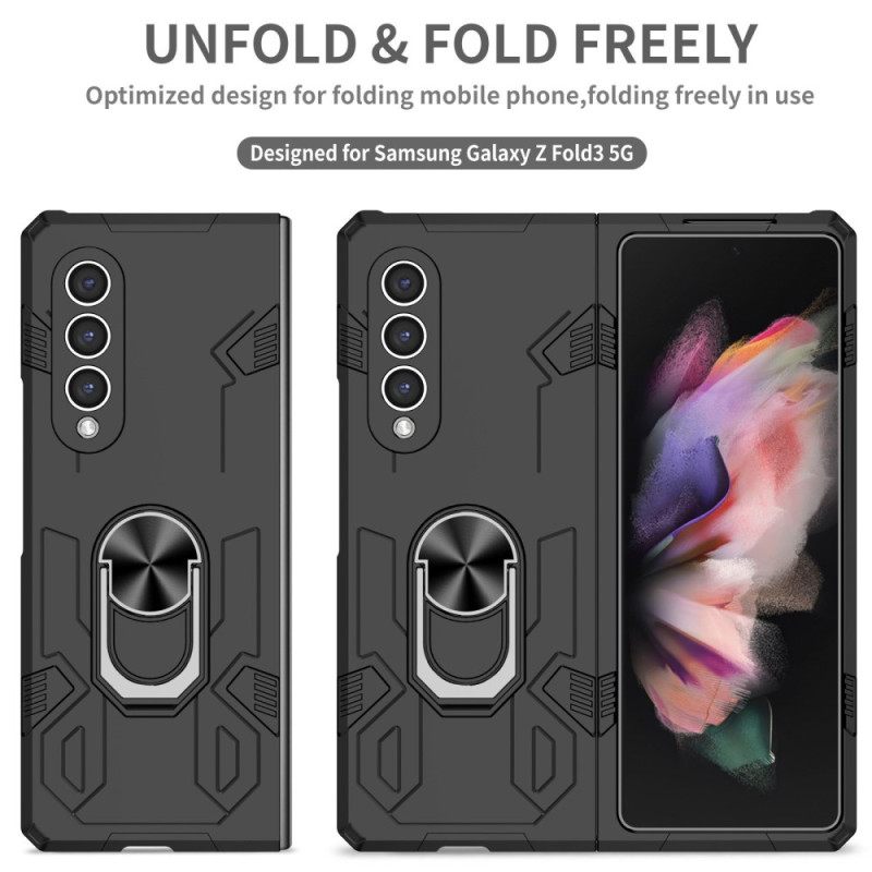 Kuori Samsung Galaxy Z Fold 4 Bi-materiaali Ja Pyörivä Rengas