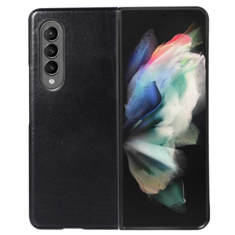 Kuori Samsung Galaxy Z Fold 4 Classic Aito Lehmännahka