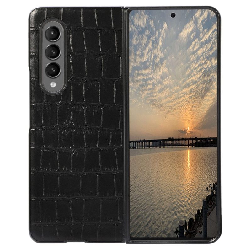 Kuori Samsung Galaxy Z Fold 4 Crocodile Aitoa Nahkaa