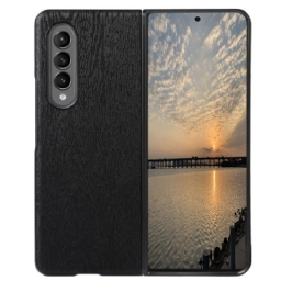 Kuori Samsung Galaxy Z Fold 4 Faux Leather Wood Texture