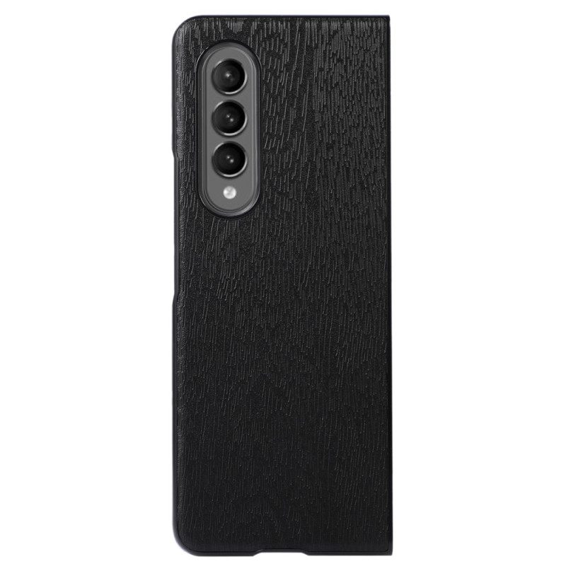 Kuori Samsung Galaxy Z Fold 4 Faux Leather Wood Texture