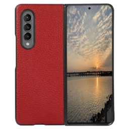 Kuori Samsung Galaxy Z Fold 4 Litchi Keinonahka Vintage Efekti