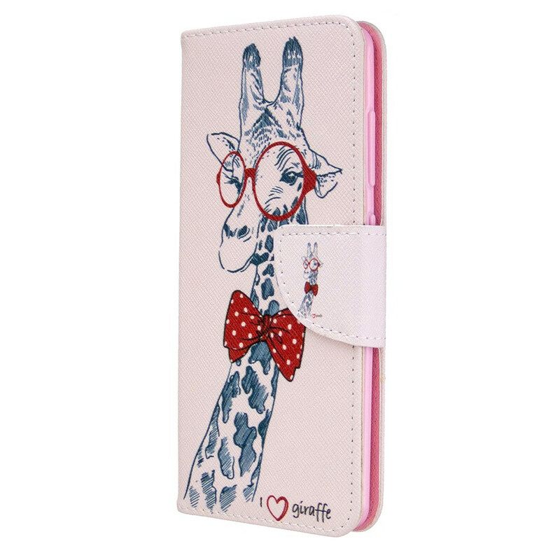 Flip Case Samsung Galaxy A41 Brainy Giraffe