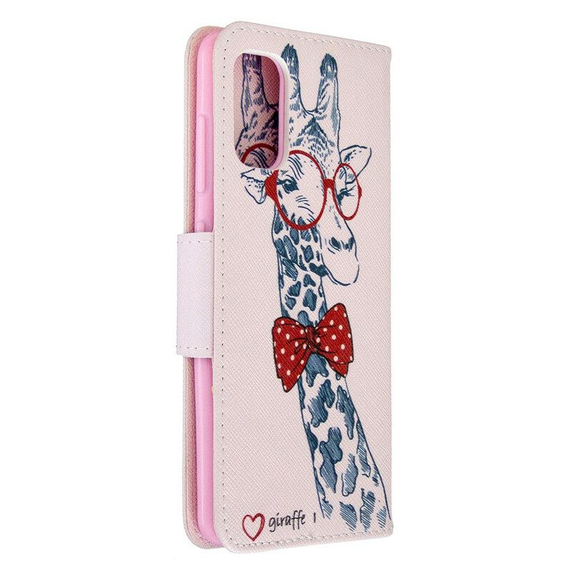 Flip Case Samsung Galaxy A41 Brainy Giraffe