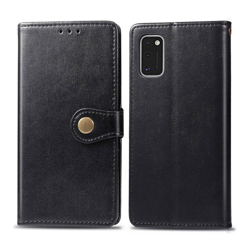 Flip Case Samsung Galaxy A41 Keinonahka Ja Vintage-lukko