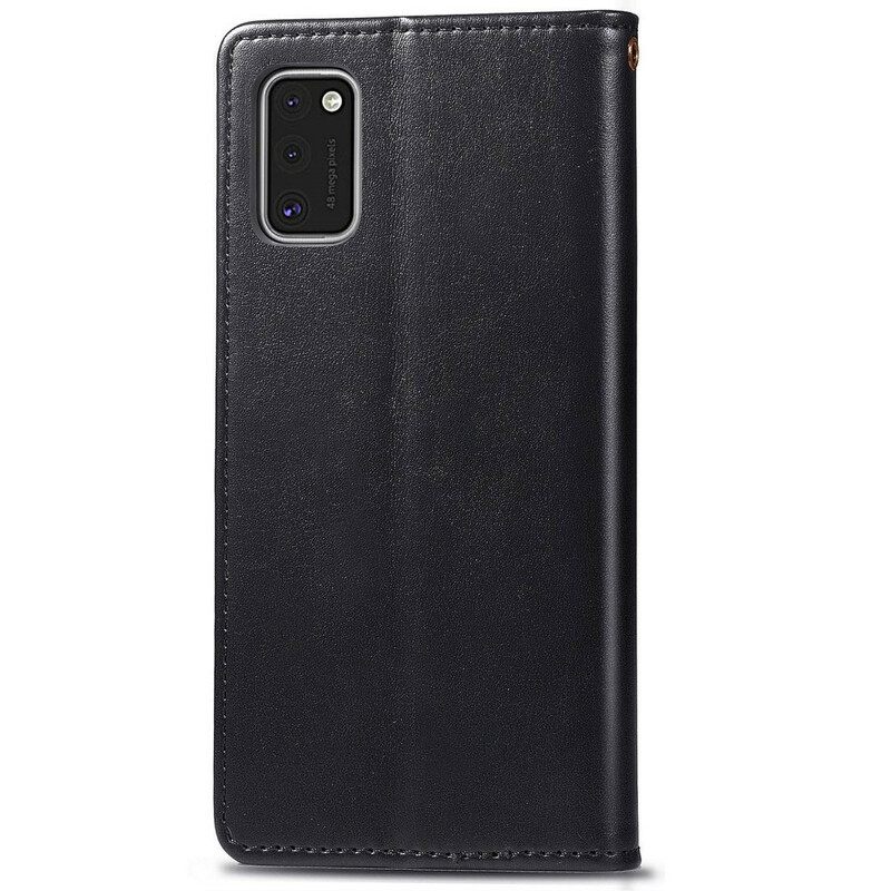 Flip Case Samsung Galaxy A41 Keinonahka Ja Vintage-lukko