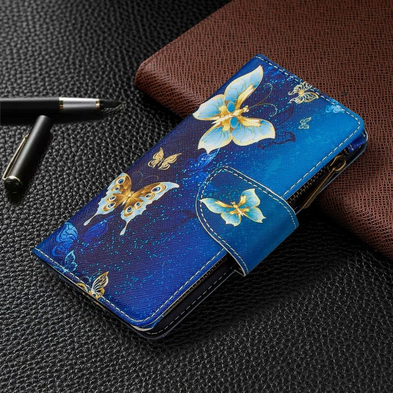 Kotelot Samsung Galaxy A41 Butterflies Vetoketjullinen Tasku