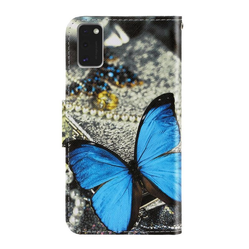 Kotelot Samsung Galaxy A41 Suojaketju Kuori Butterfly Strap Muunnelmia