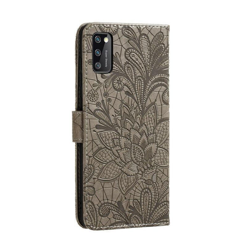 Kotelot Samsung Galaxy A41 Suojaketju Kuori Tribal Strap Flowers