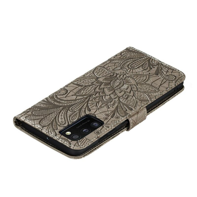 Kotelot Samsung Galaxy A41 Suojaketju Kuori Tribal Strap Flowers