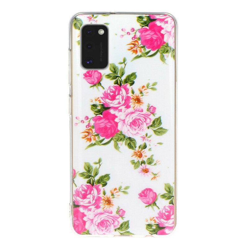 Kuori Samsung Galaxy A41 Fluorescent Liberty Flowers