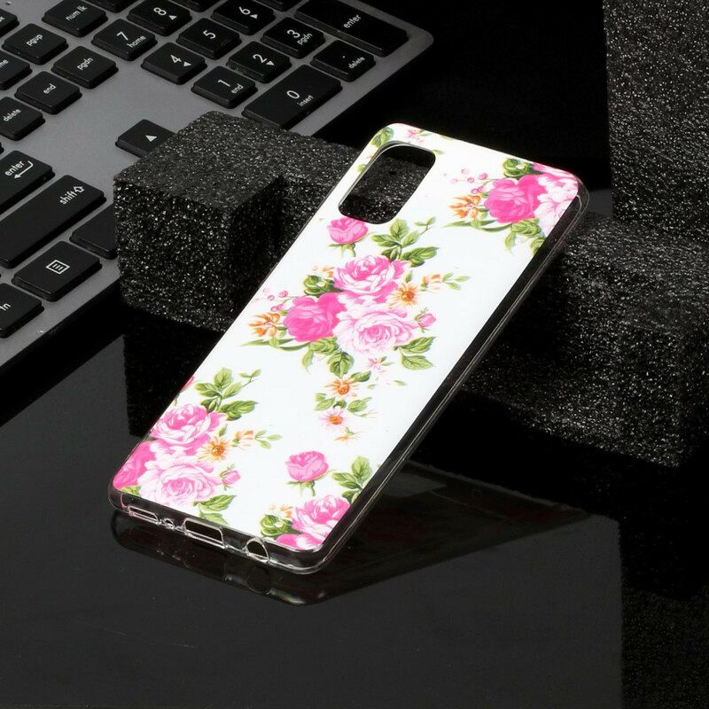 Kuori Samsung Galaxy A41 Fluorescent Liberty Flowers