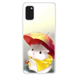 Kuori Samsung Galaxy A41 Hamster In The Rain