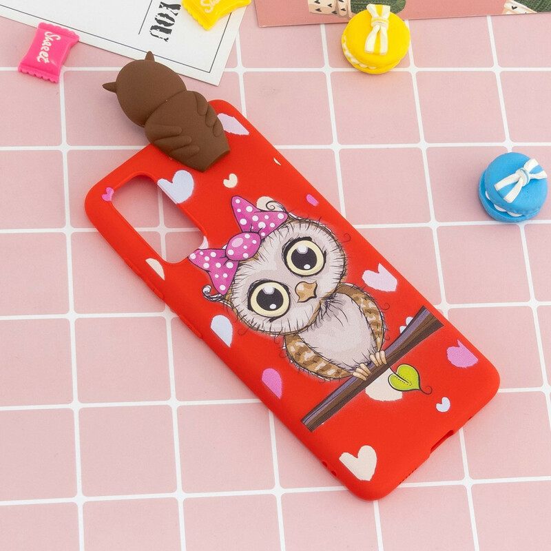 Kuori Samsung Galaxy A41 Miss Owl 3d