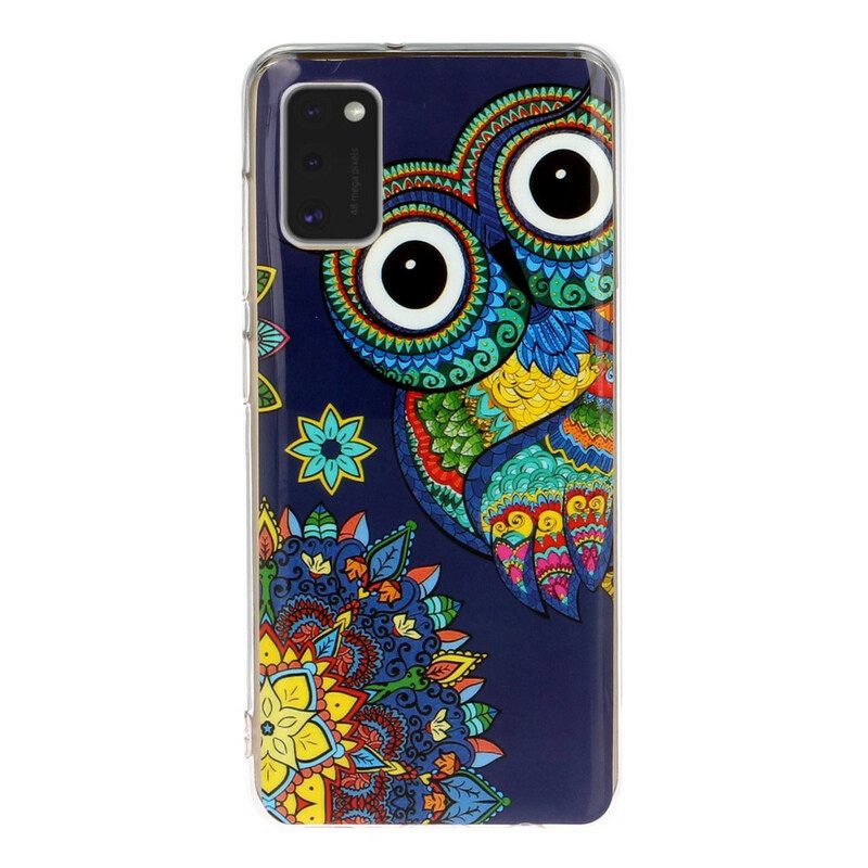 Kuori Samsung Galaxy A41 Owl Fluoresoiva Mandala