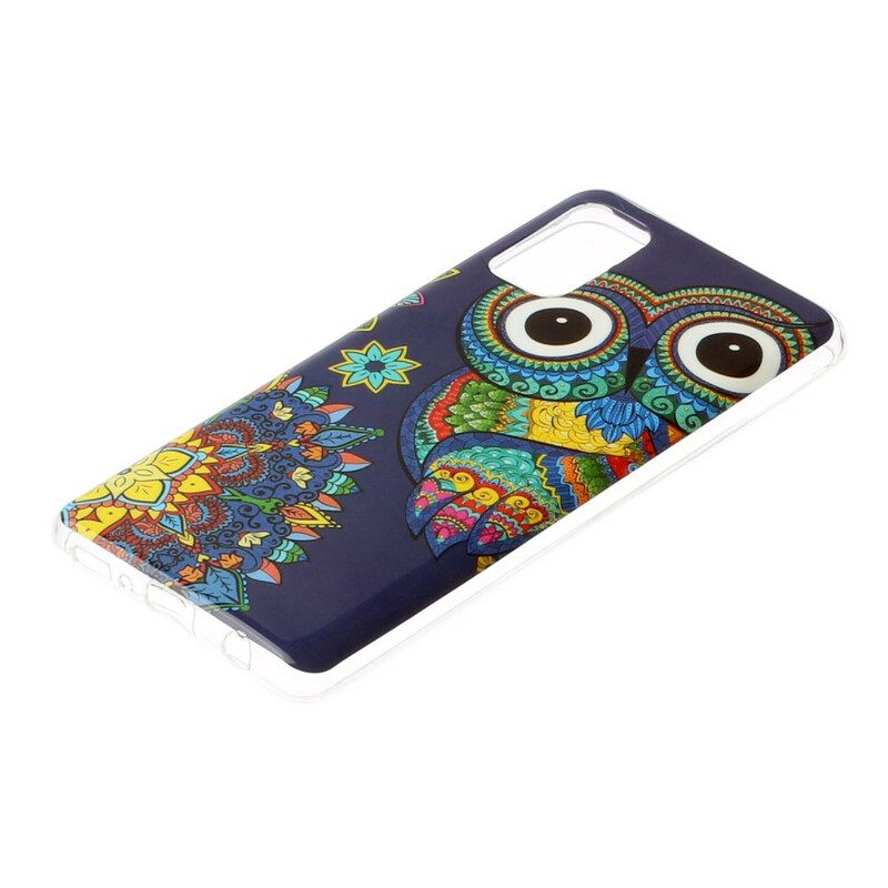 Kuori Samsung Galaxy A41 Owl Fluoresoiva Mandala