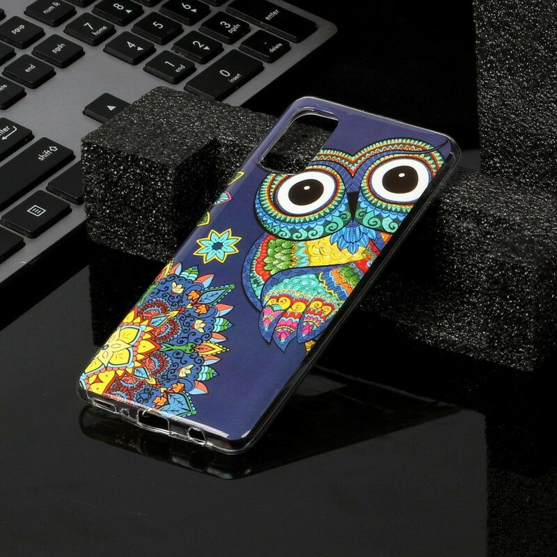 Kuori Samsung Galaxy A41 Owl Fluoresoiva Mandala