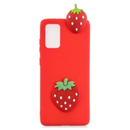 Kuori Samsung Galaxy A41 Strawberry 3d