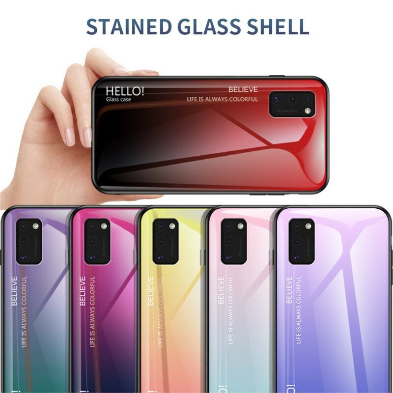 Kuori Samsung Galaxy A41 Tempered Glass Hei