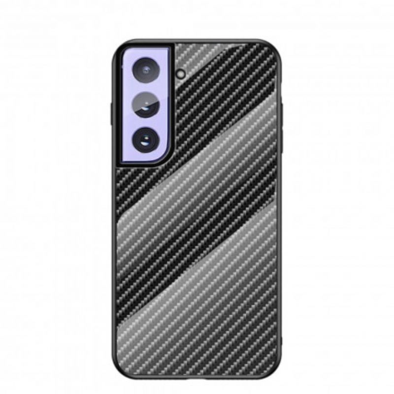 Case Samsung Galaxy S21 5G Carbon Fiber Karkaistu Lasi