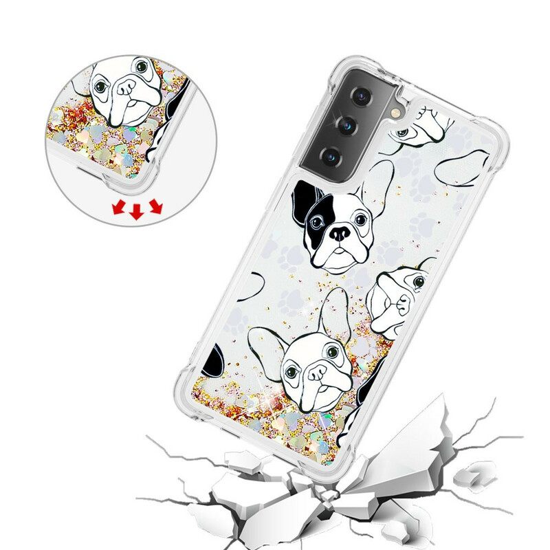 Case Samsung Galaxy S21 5G Mr Dog Glitter