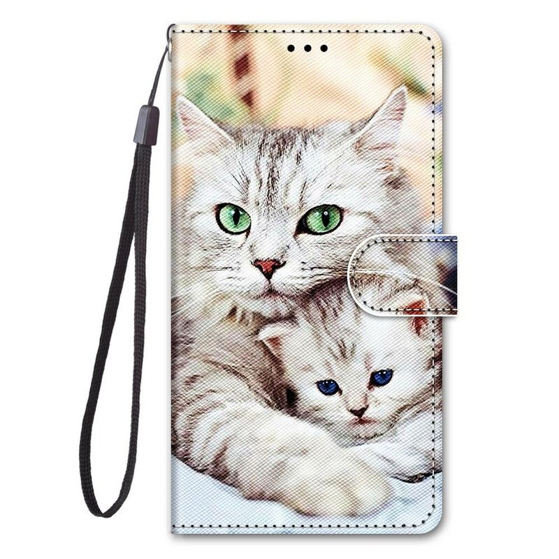 Flip Case Samsung Galaxy S21 5G Cat Perhe