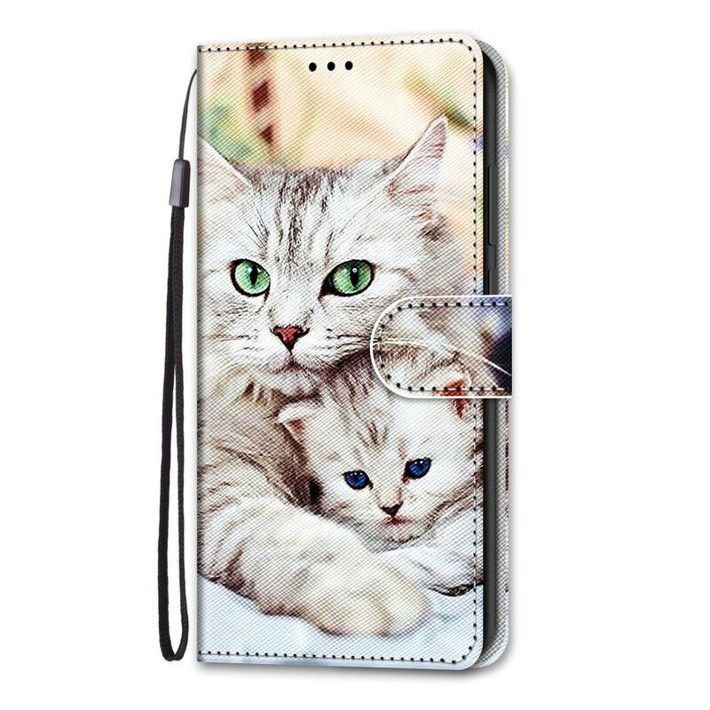 Flip Case Samsung Galaxy S21 5G Cat Perhe