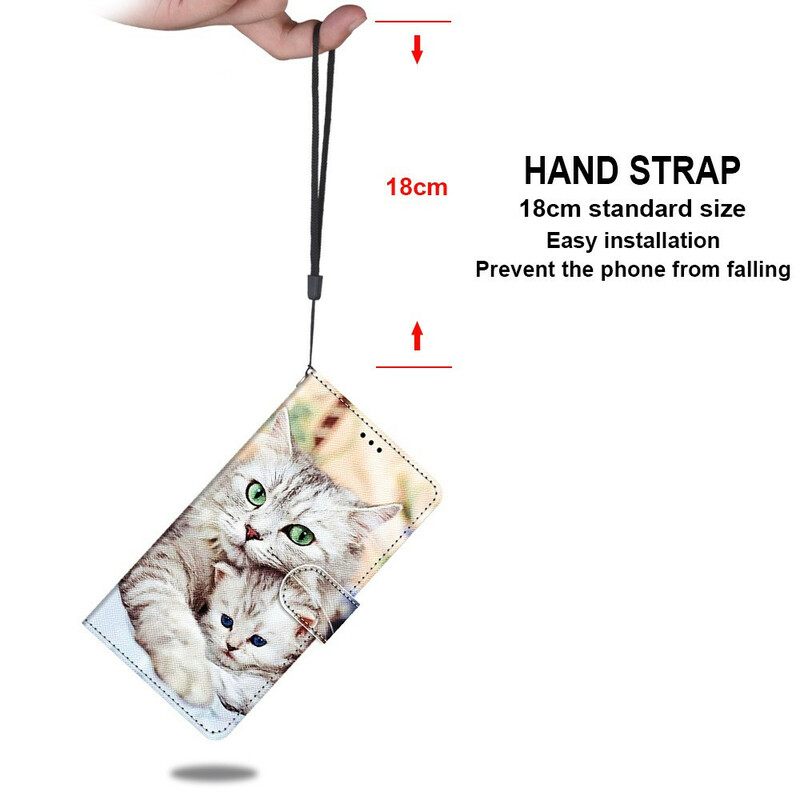 Flip Case Samsung Galaxy S21 5G Cat Perhe