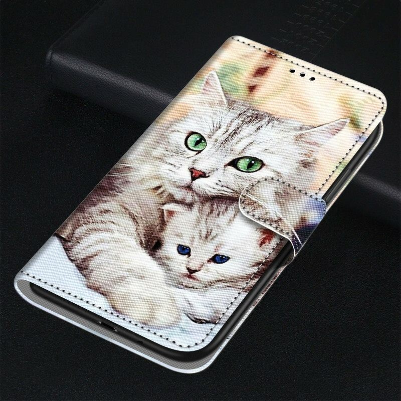 Flip Case Samsung Galaxy S21 5G Cat Perhe