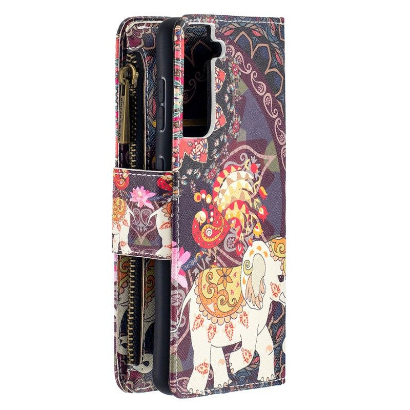 Flip Case Samsung Galaxy S21 5G Elephant Vetoketjutasku