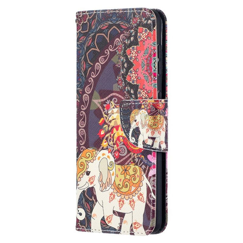 Flip Case Samsung Galaxy S21 5G Mandala Etniset Norsut