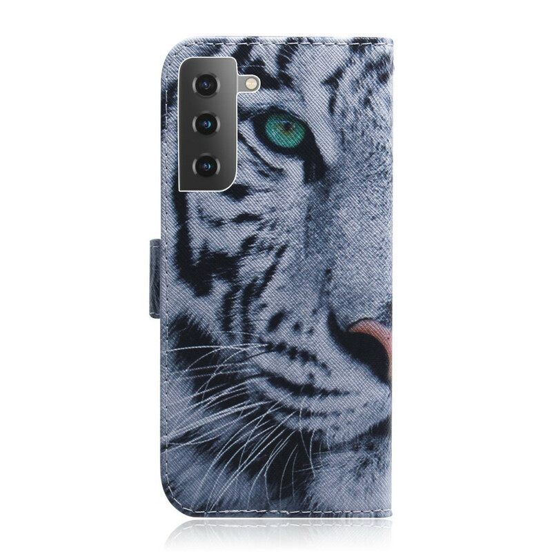 Flip Case Samsung Galaxy S21 5G Tiger Face