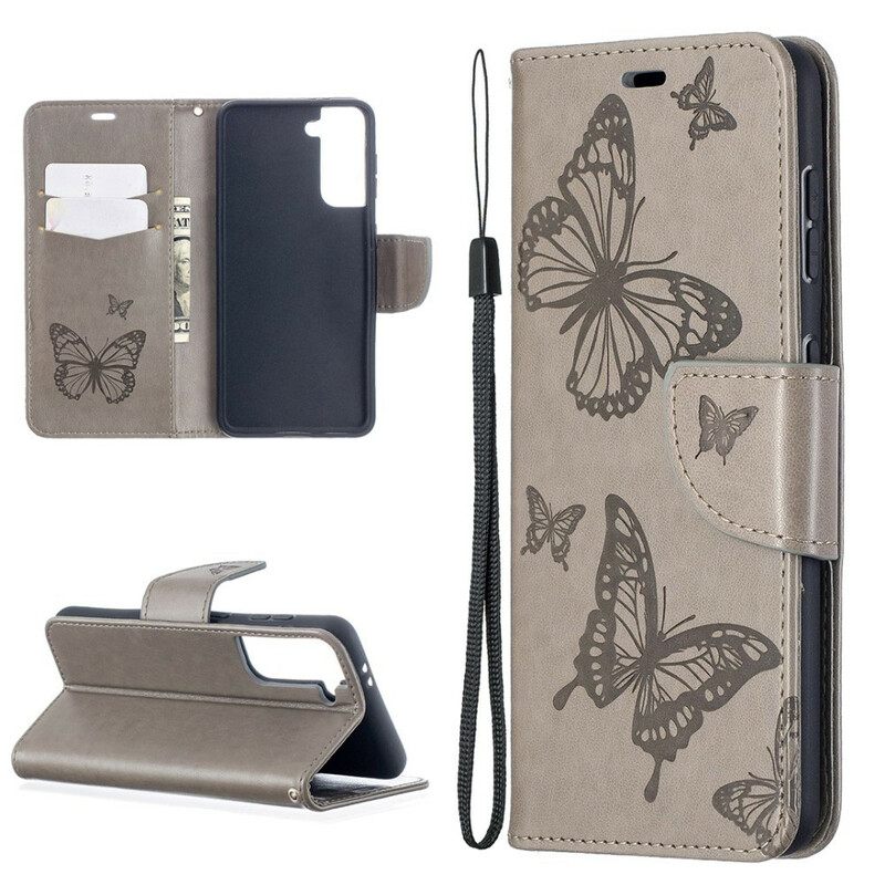 Kotelot Samsung Galaxy S21 5G Butterflies In Flight With Lanyard