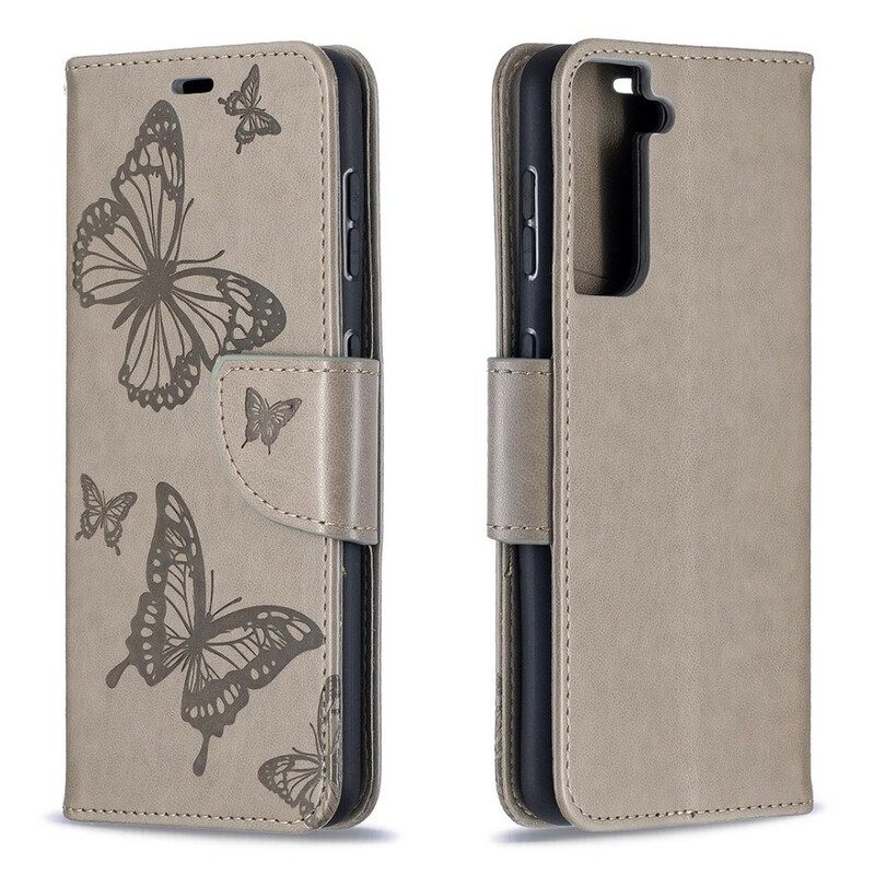 Kotelot Samsung Galaxy S21 5G Butterflies In Flight With Lanyard