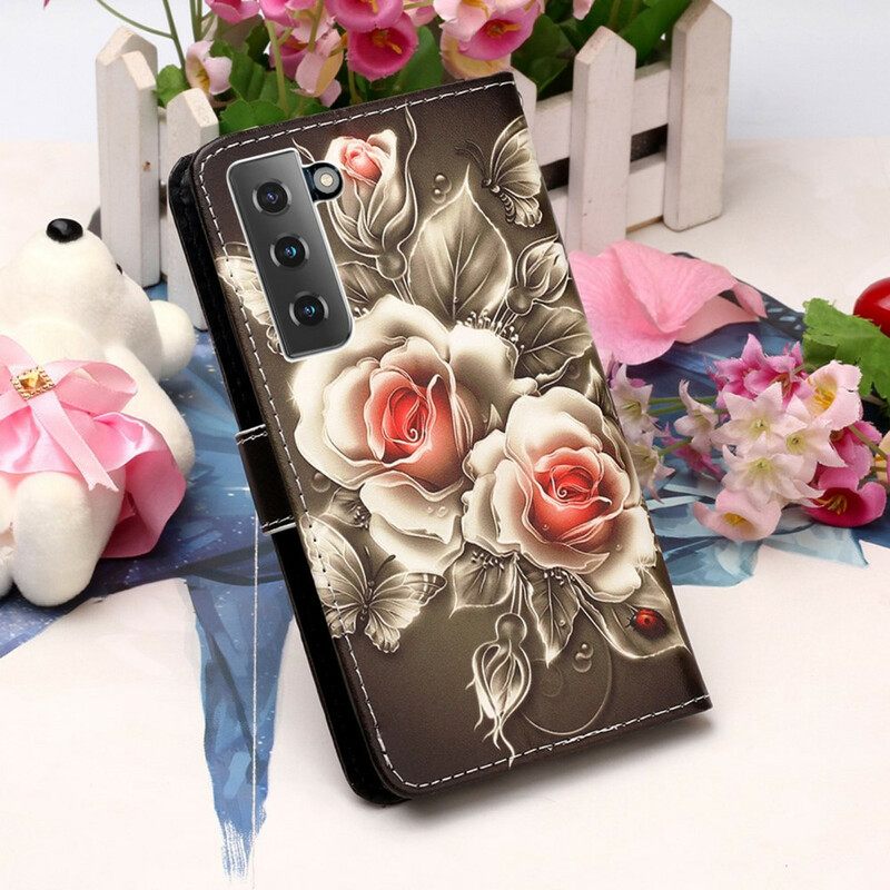 Kotelot Samsung Galaxy S21 5G Golden Roses